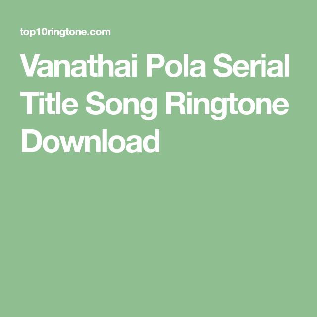 vanathai pola ringtone download